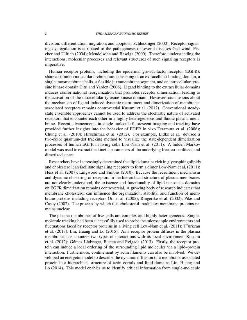 American Economic Review Template American Economic Association