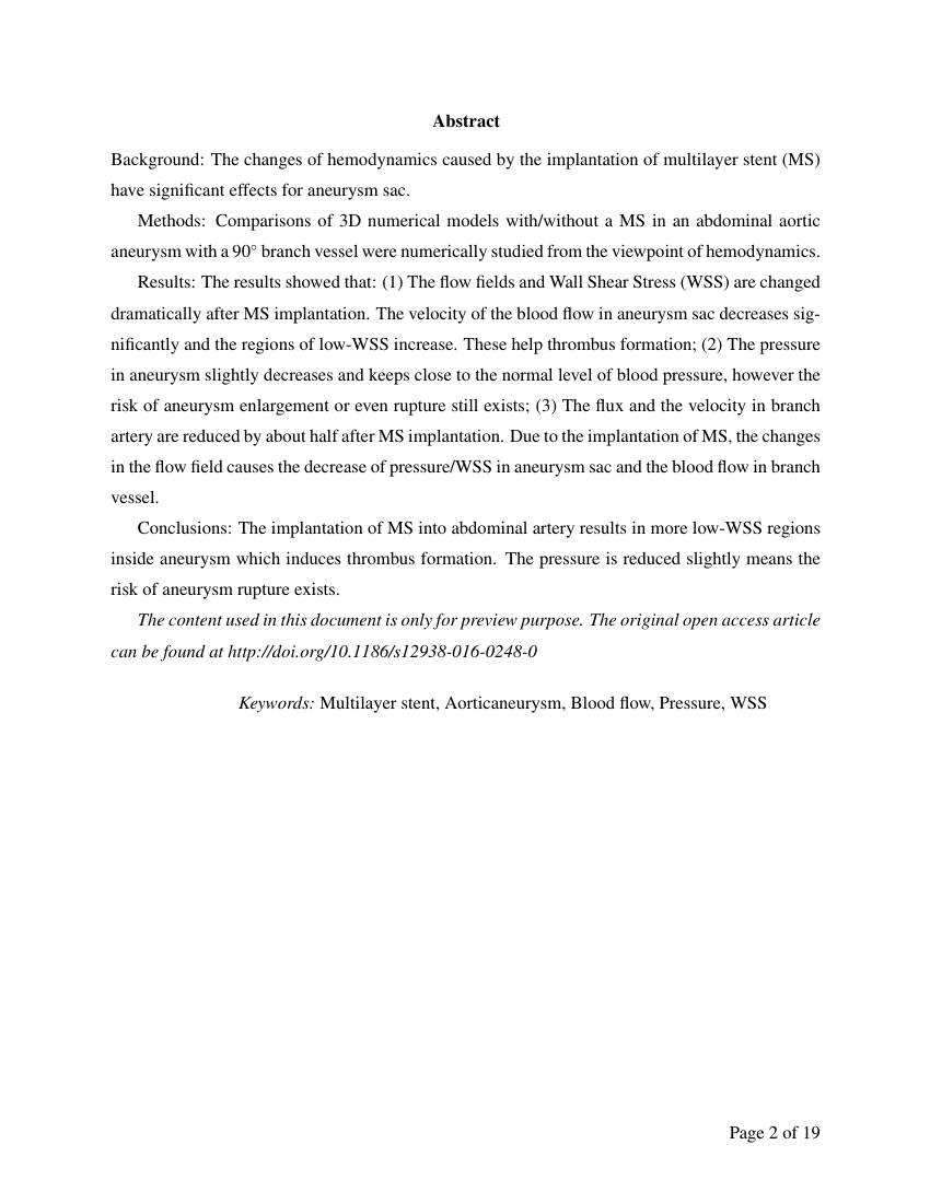 Example of Journal of Orthopedics Rheumatology and Sports Medicine format