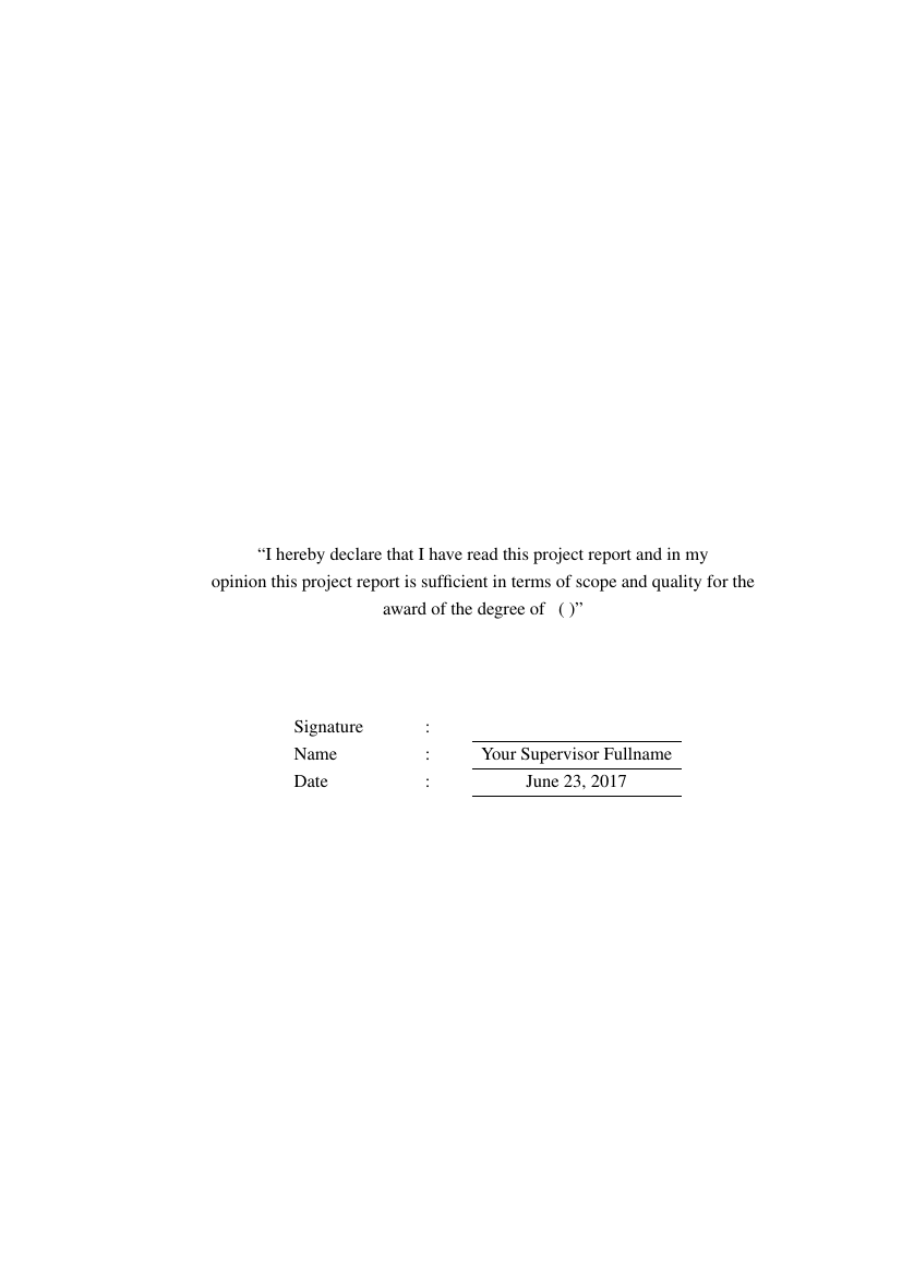 Master Sample Report Example Template for Master's Project Report (By course work) - Universiti ...