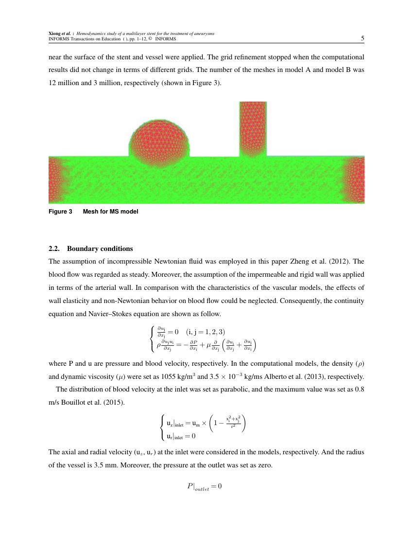 Example of INFORMS Transactions on Education format