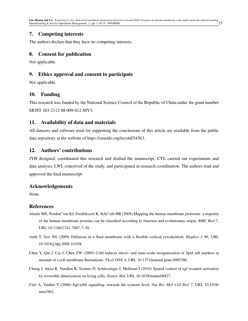 Example of Manufacturing & Service Operations Management format