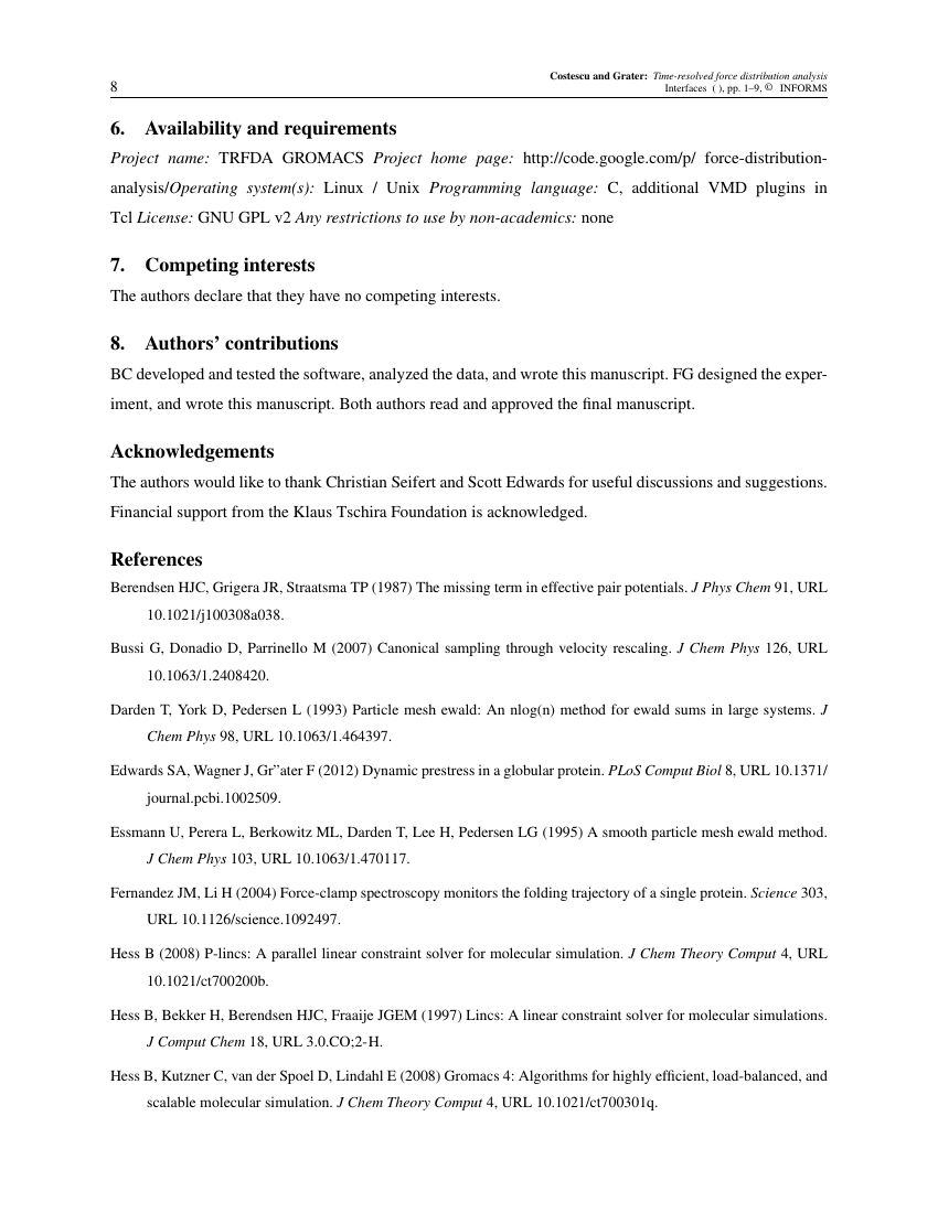 Example of Interfaces format