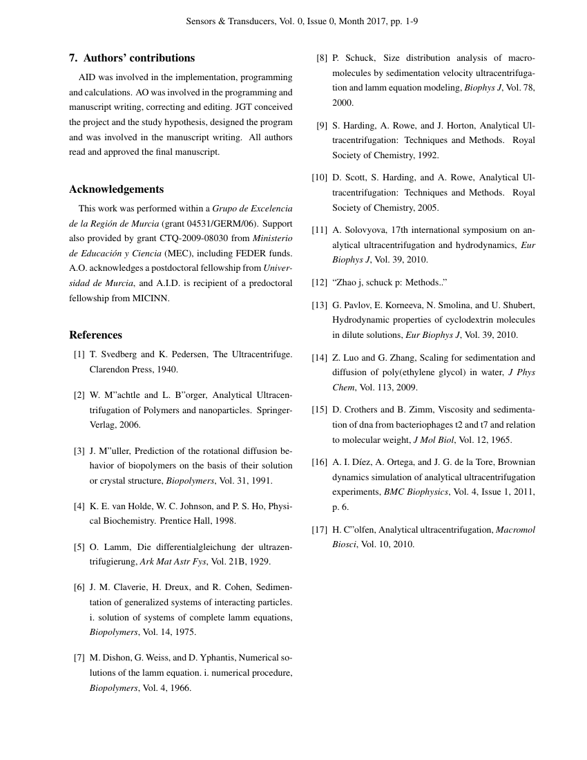 Sensors & Transducers Journal Template International Frequency Sensor
