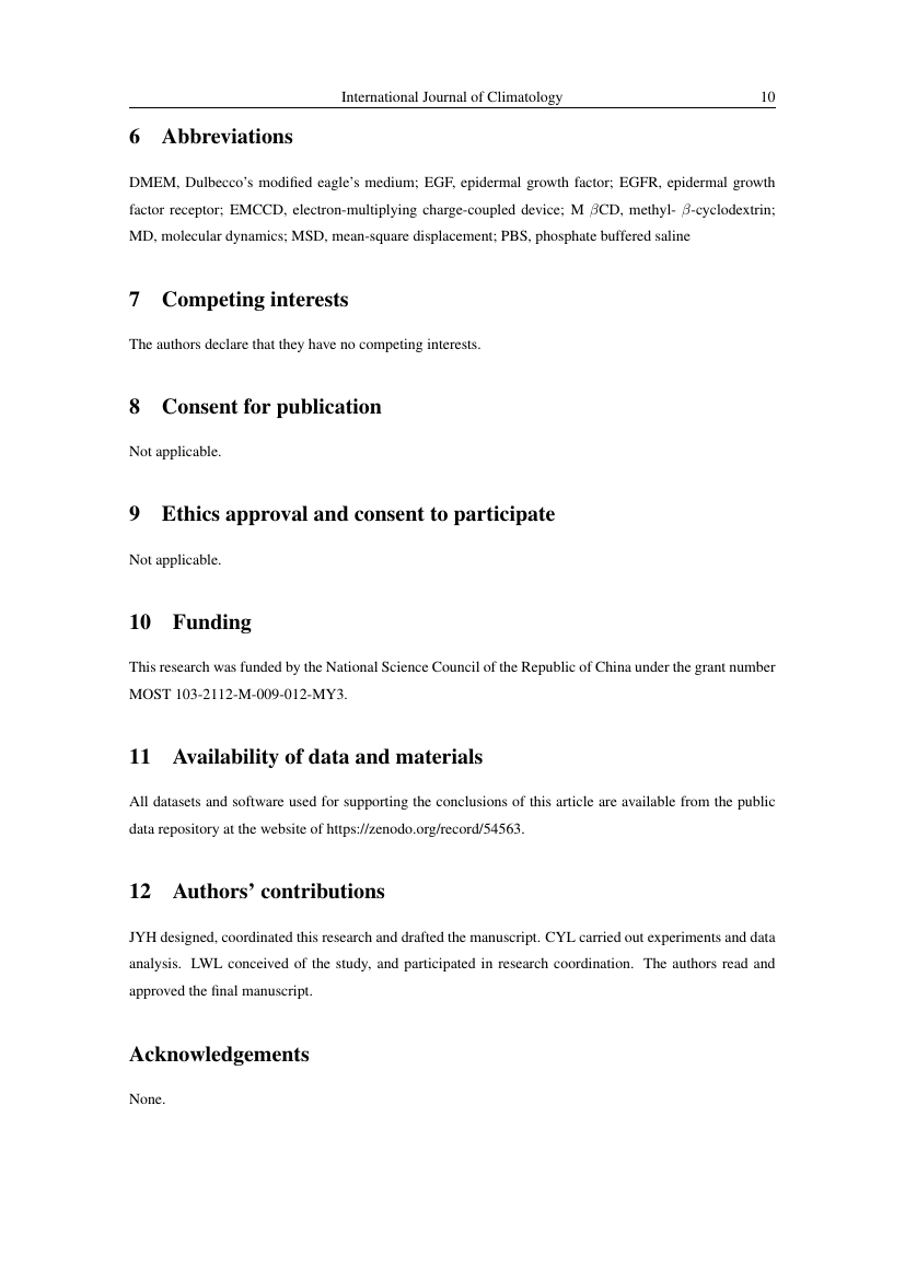 Example of International Journal of Climatology format