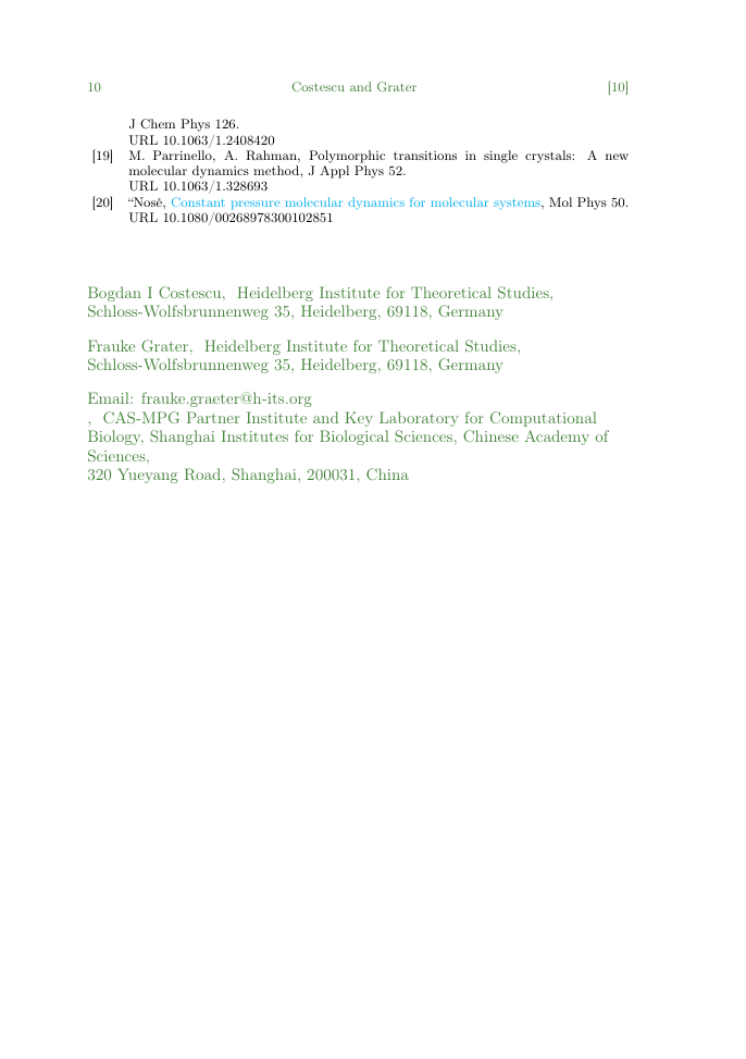 Example of Studies in Church History format