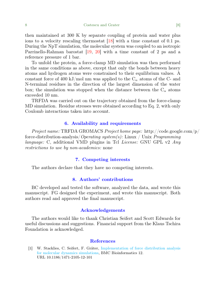 Example of Studies in Church History format