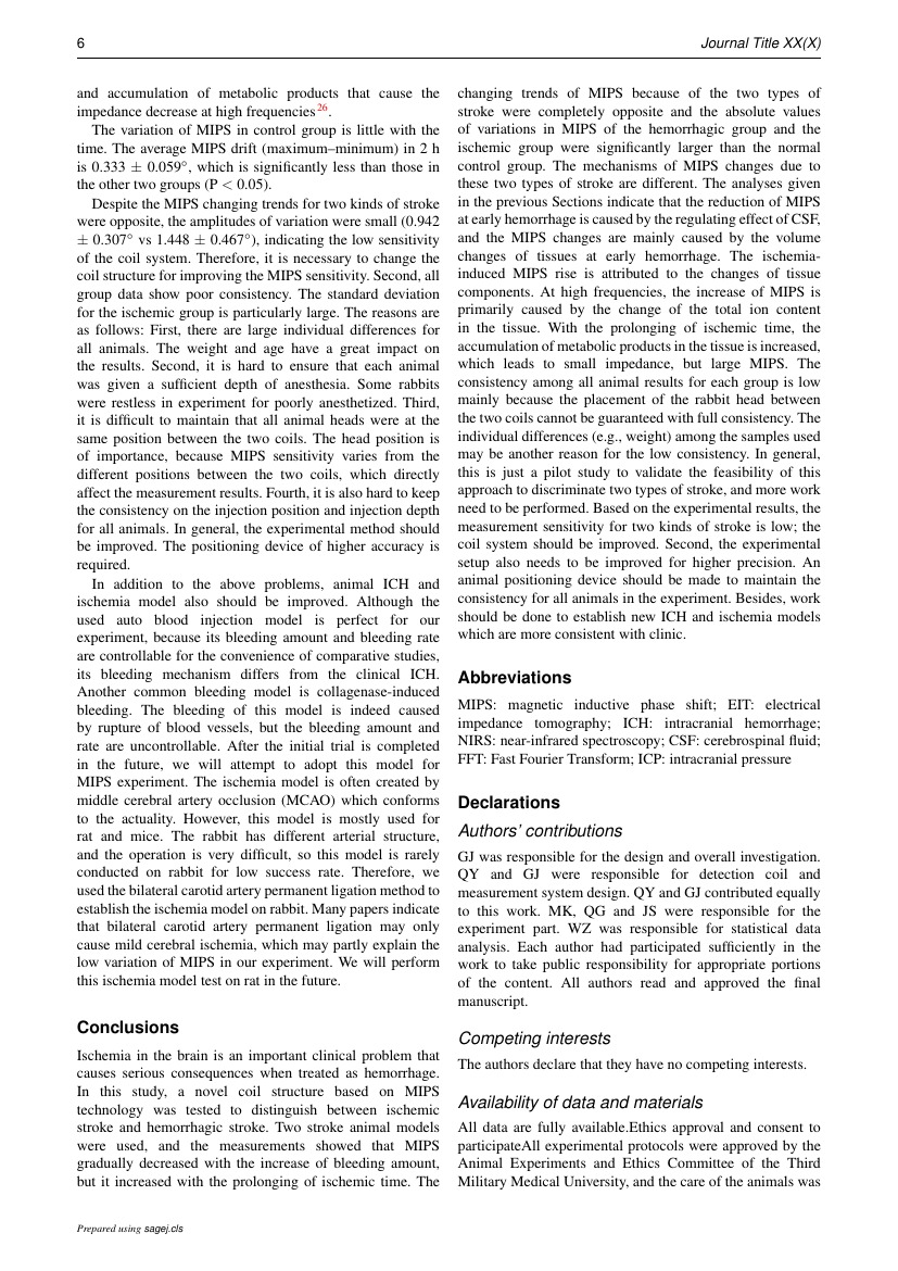 Example of Open Journal of Cardiovascular Surgery format