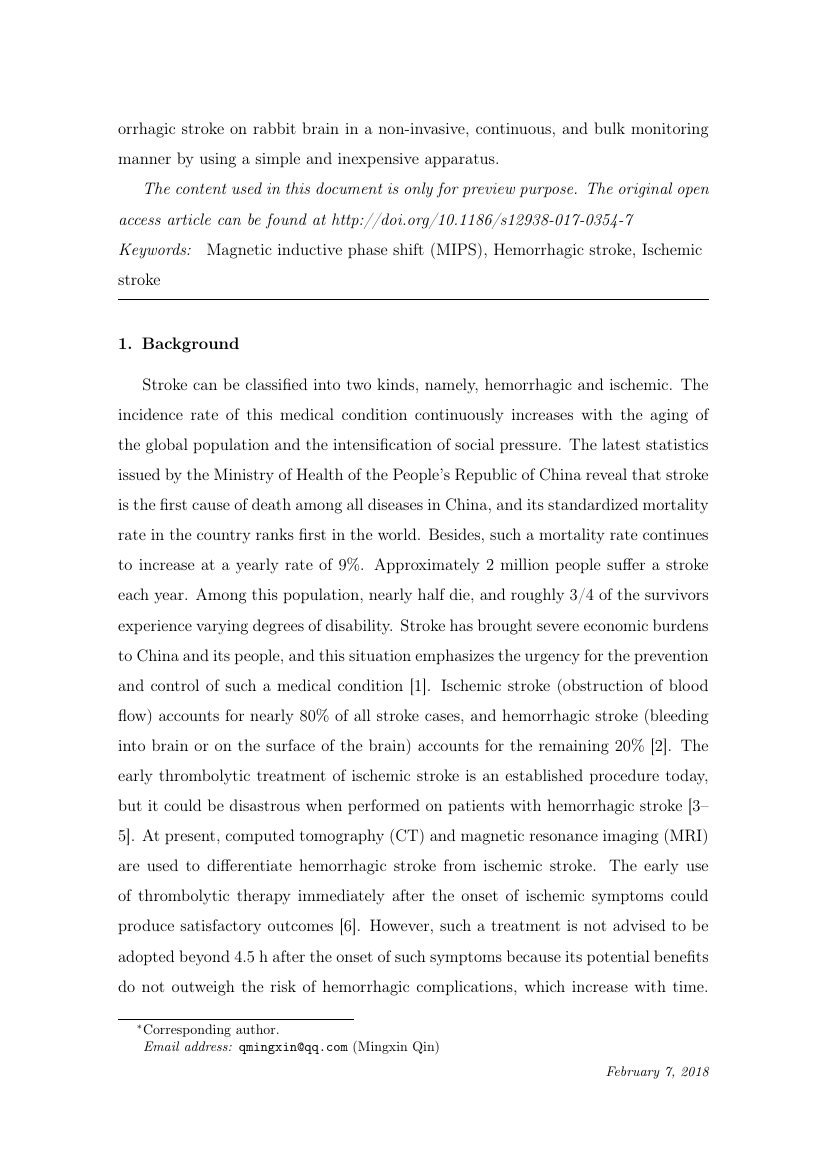 Example of Progress in Aerospace Sciences format