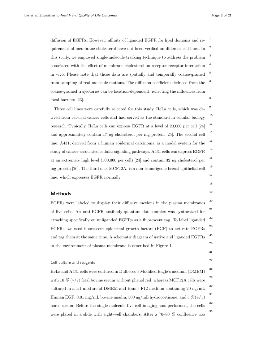 Example of Health and Quality of Life Outcomes - review format