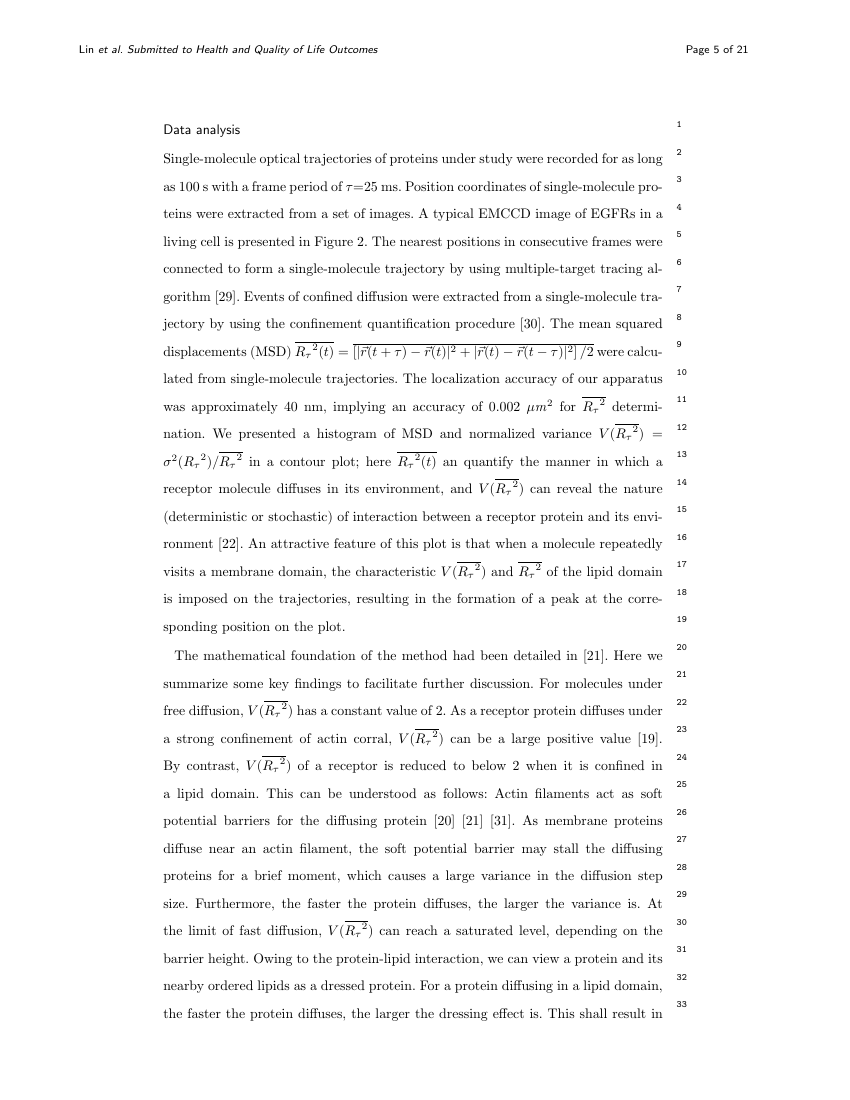 Example of Health and Quality of Life Outcomes - review format