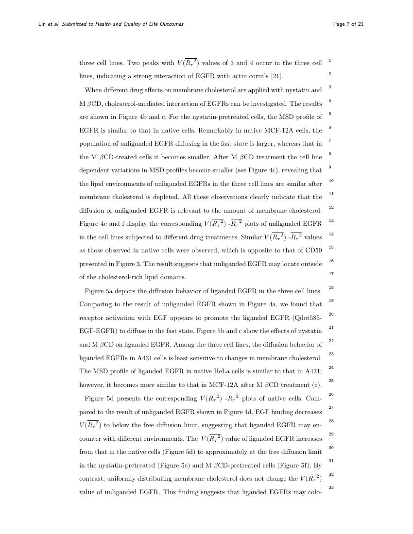 Example of Health and Quality of Life Outcomes - review format