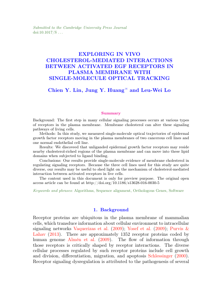 Example of Experimental Agriculture format