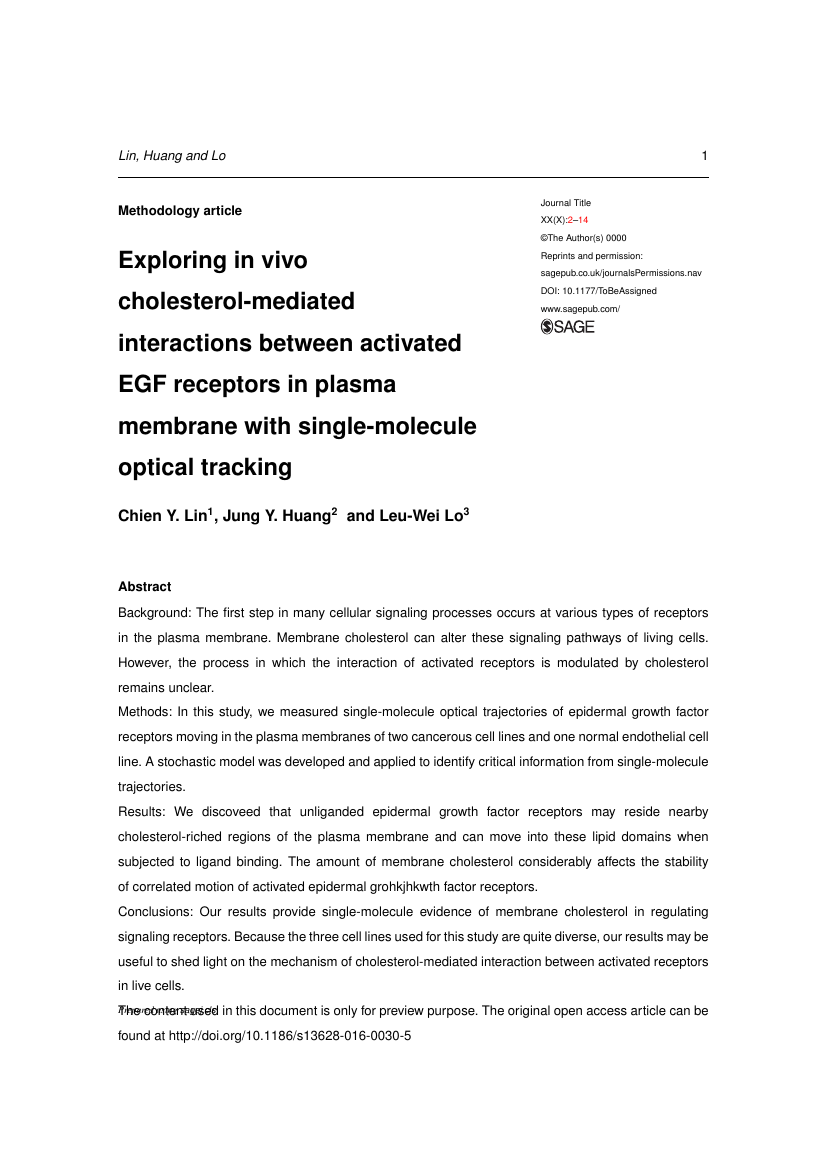 Example of Technology in Cancer Research & Treatment format