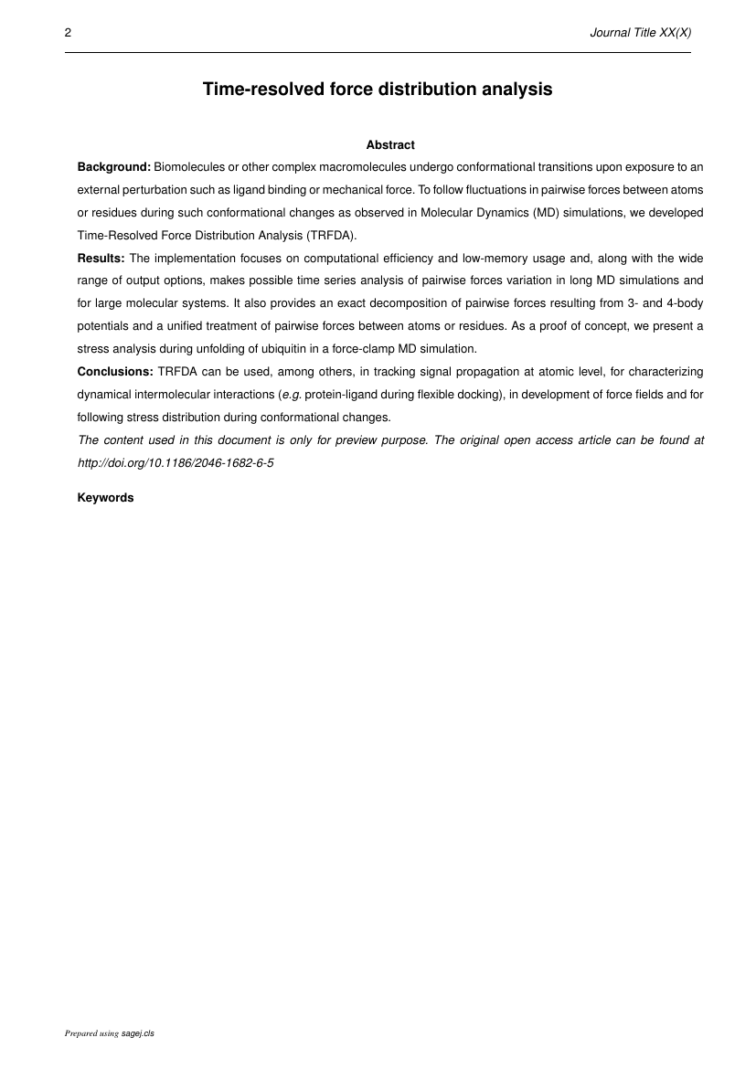 Example of The Journal of Special Education format