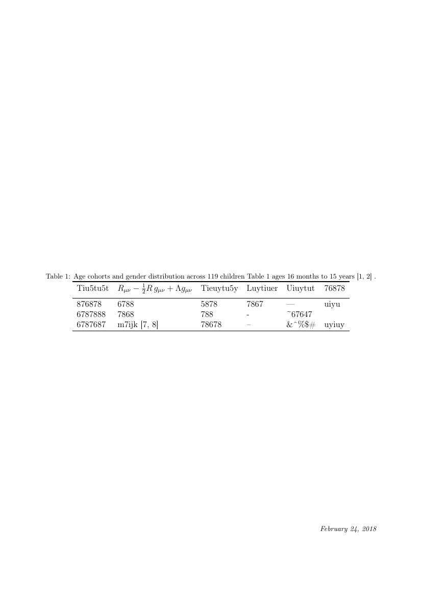 Example of IRBM format