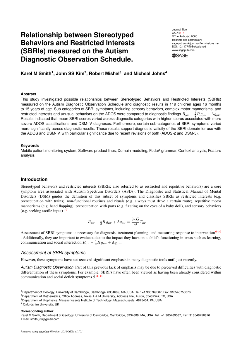 Example of Journal of Low Frequency Noise, Vibration and Active Control format