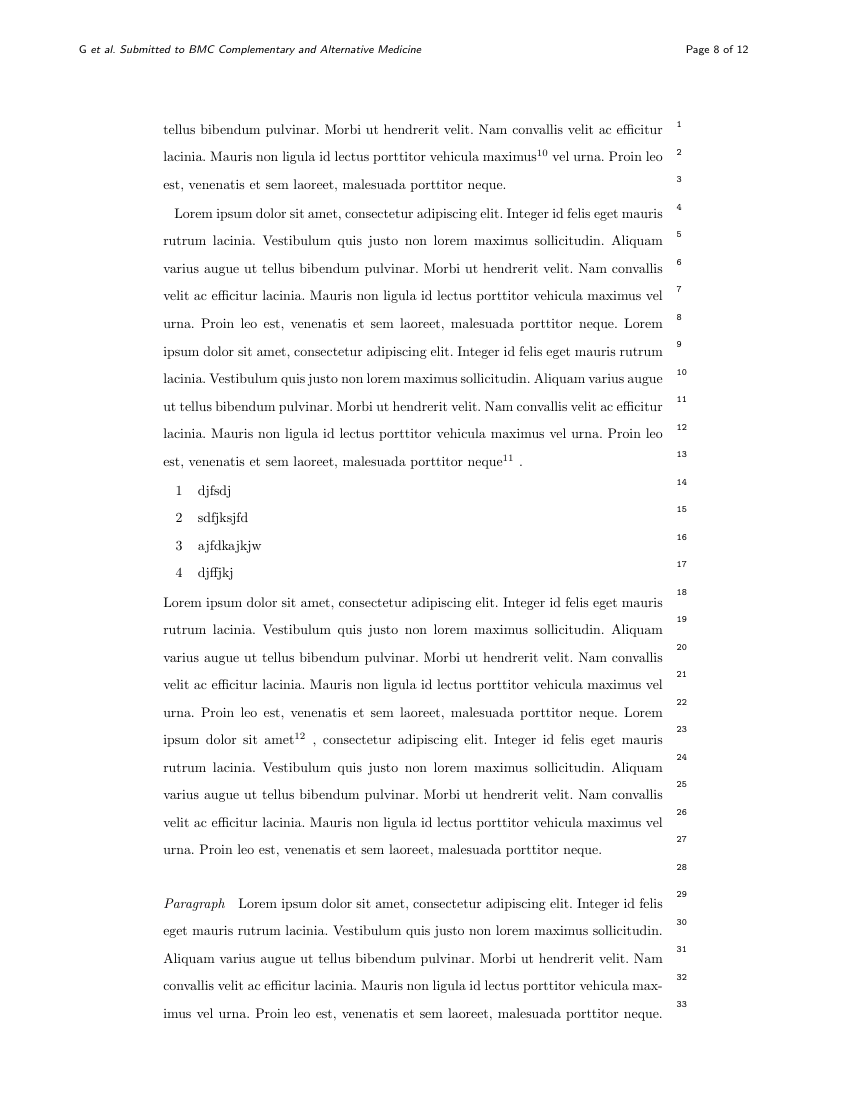Bmc Title Format Example.pdf BMC Complementary and Alternative Medicine - research article Template ...