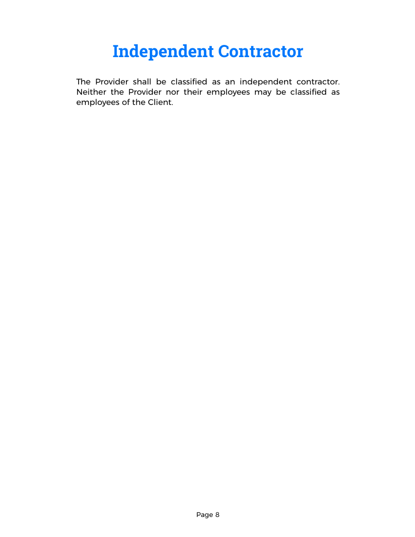 Example of Food Service Contract Template format