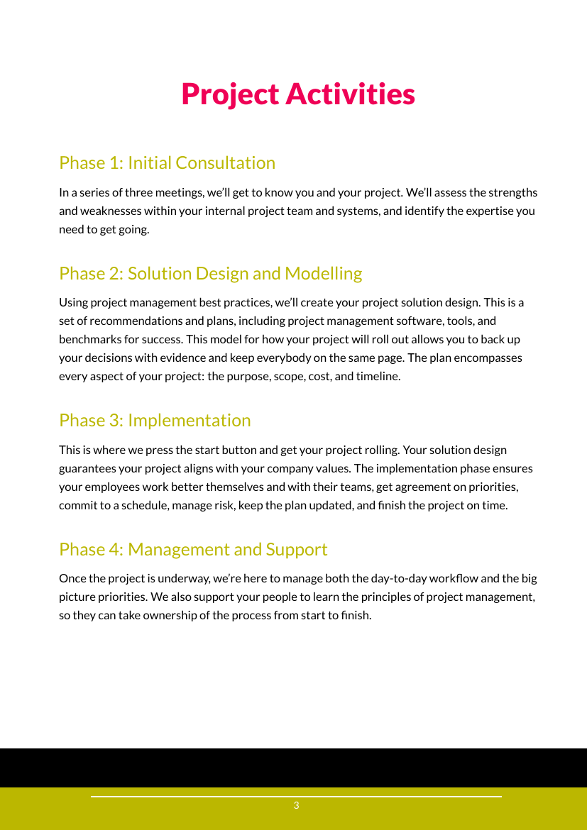 Agency Project Management Services Template - Proposals