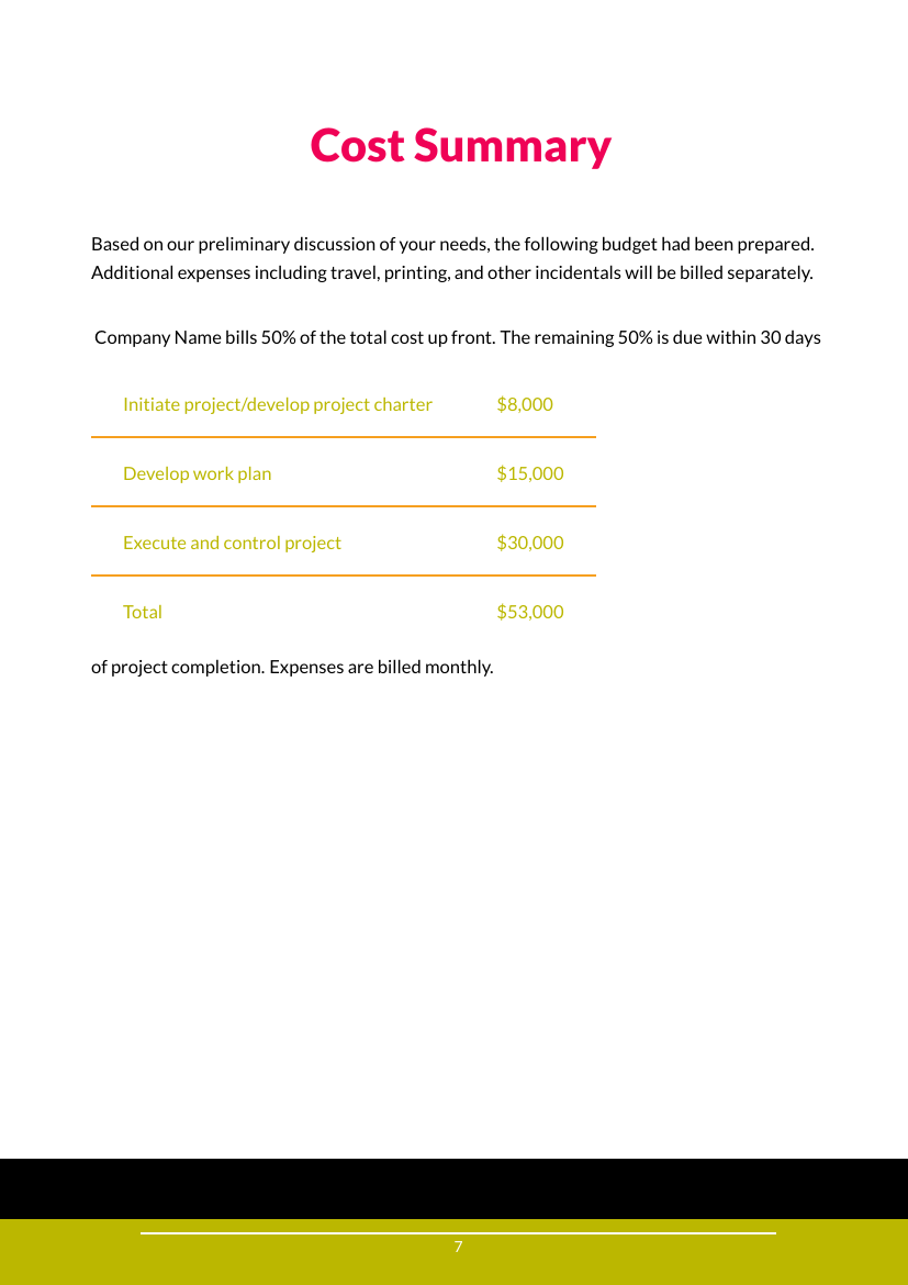Agency Project Management Services Template - Proposals
