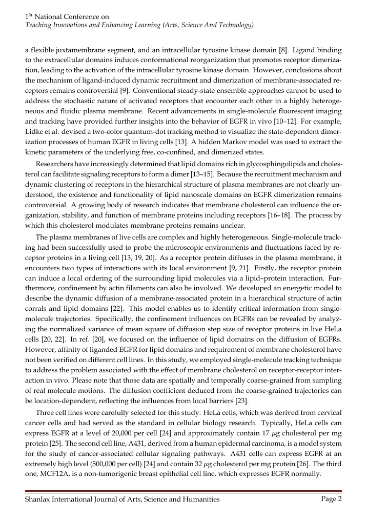 Example of Shanlax International Journal of Arts, Science and Humanities format