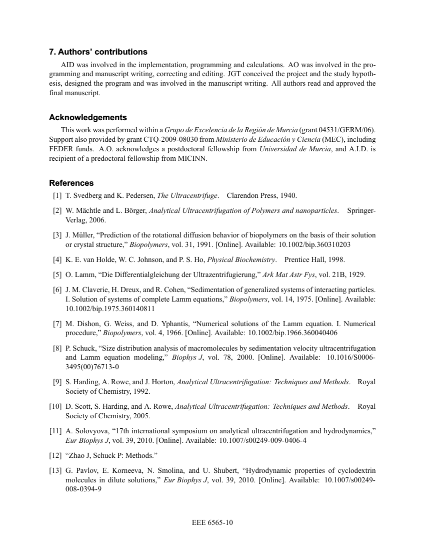 Example of Default Format for Avestia Conference format