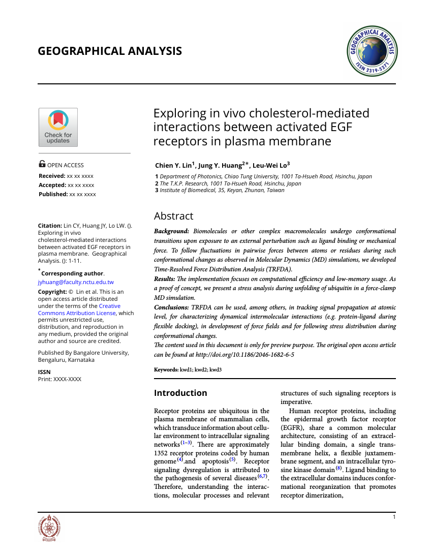 Geographical Analysis Template Sciresol