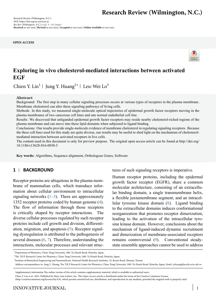 Example of Research Review (Wilmington, N.C.) format