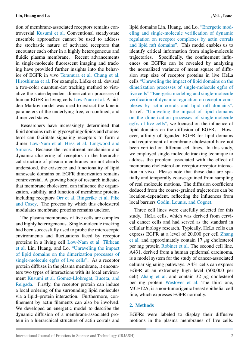 International Research Journal on Advanced Science Hub Template RSP Science Hub