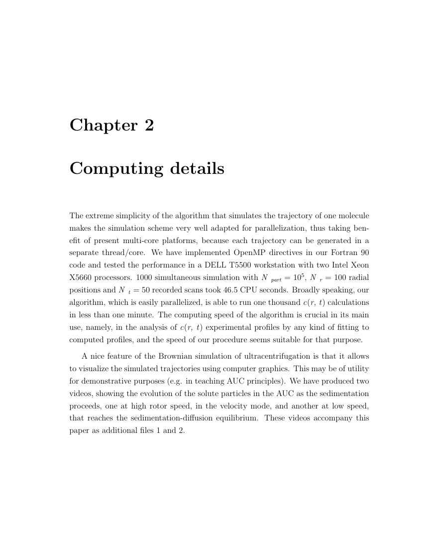 Example of Memorial University Thesis format