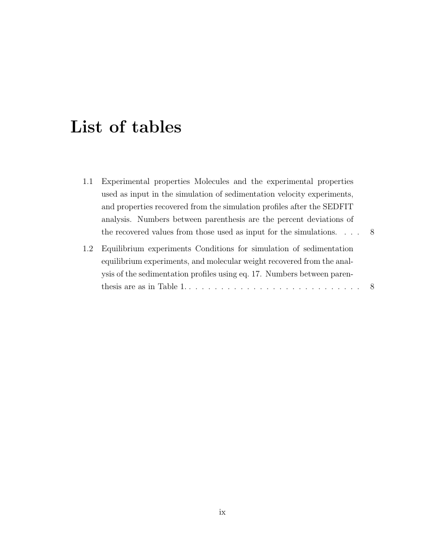 Example of Memorial University Thesis format