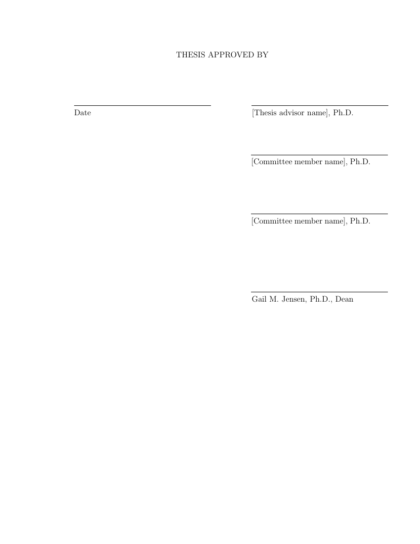 Creighton University Thesis Template Creighton University