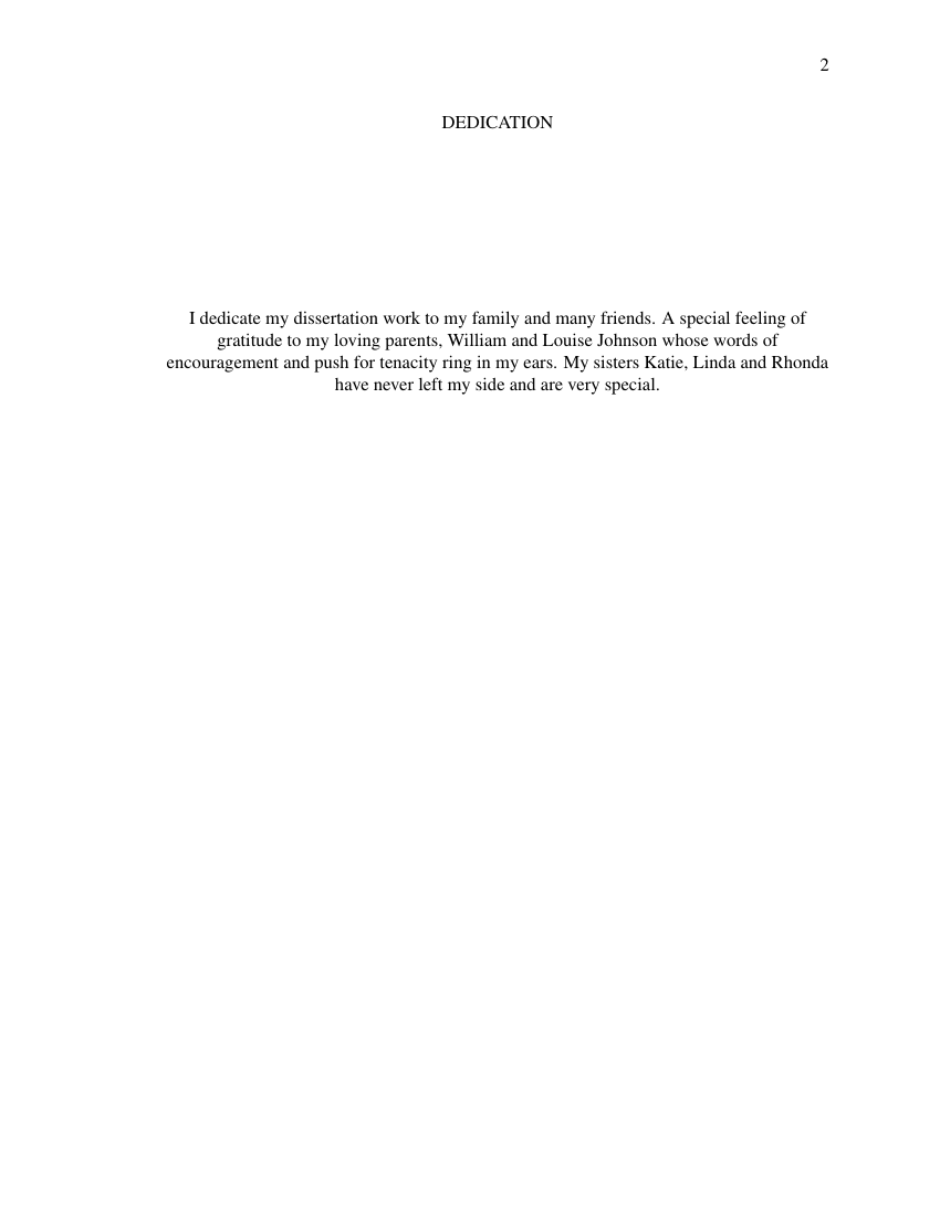 Example of Georgia Southern University Thesis Template format
