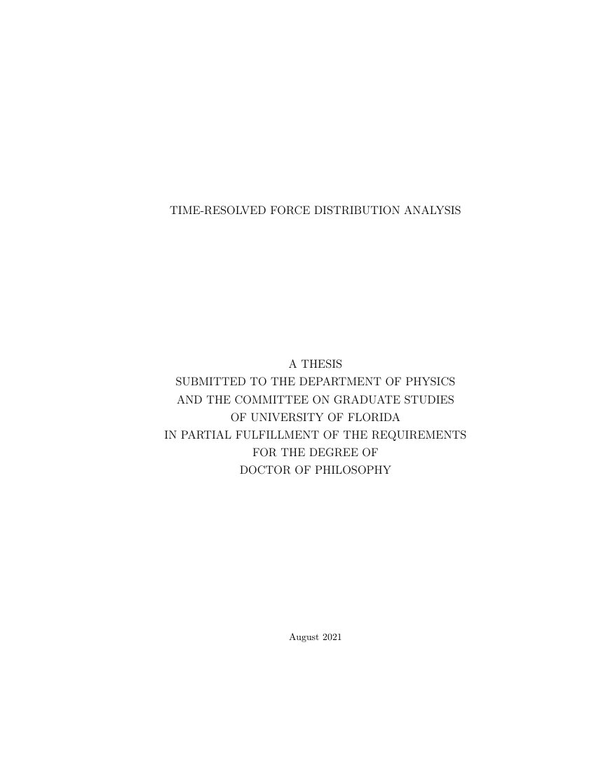 Example of Bluffton University Thesis format