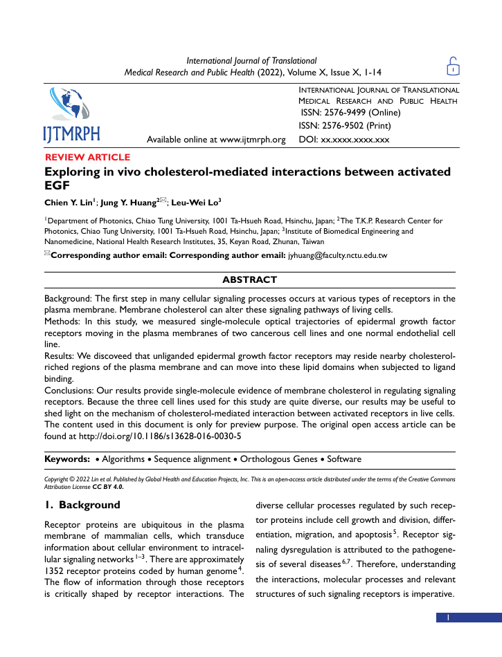 International Journal of Translational Medical Research and Public Health Template Global International Journal of Translational Medical Research and Public Health Template Global