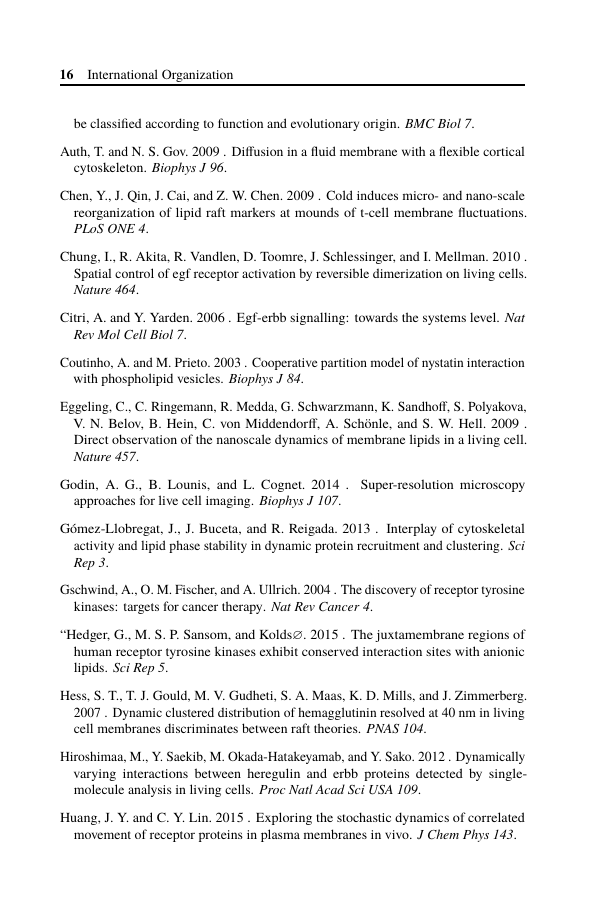 Example of International Organization format