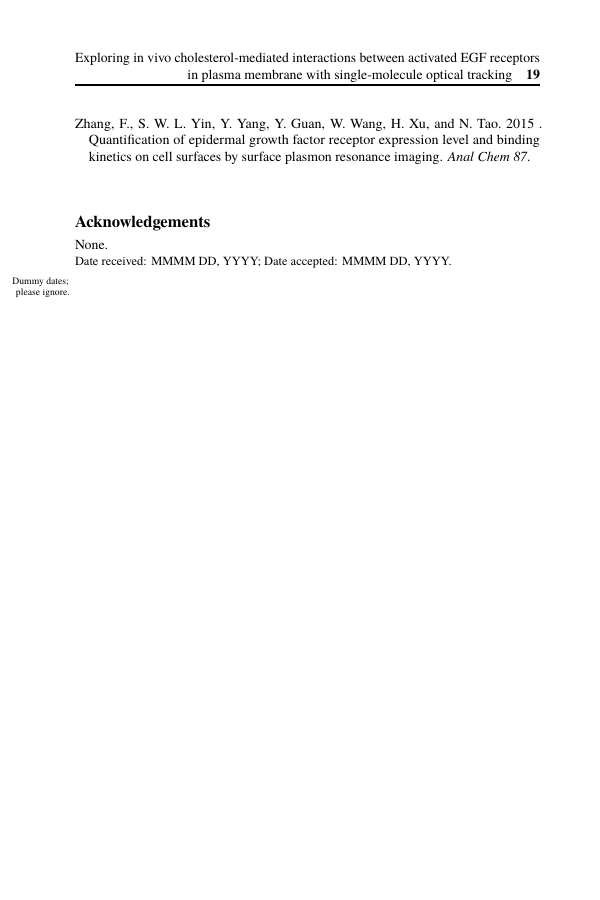 Example of International Organization format