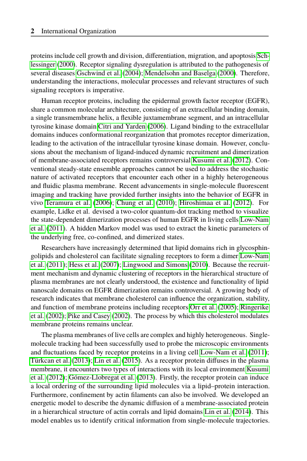 Example of International Organization format