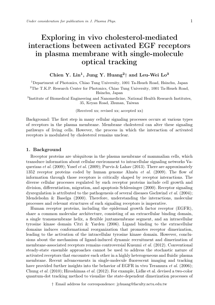 Example of Journal of Plasma Physics format