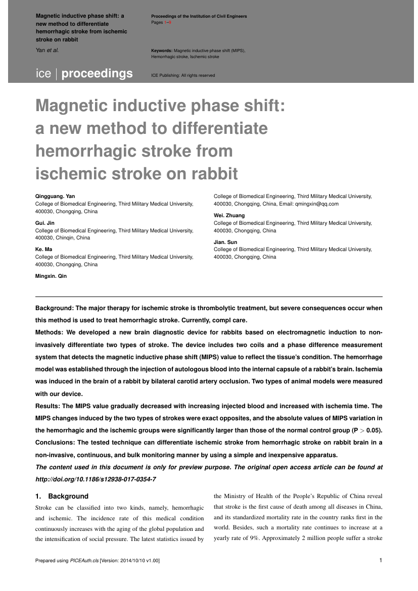 Proceedings of the Institution of Civil Engineers Template - ICE Publishing