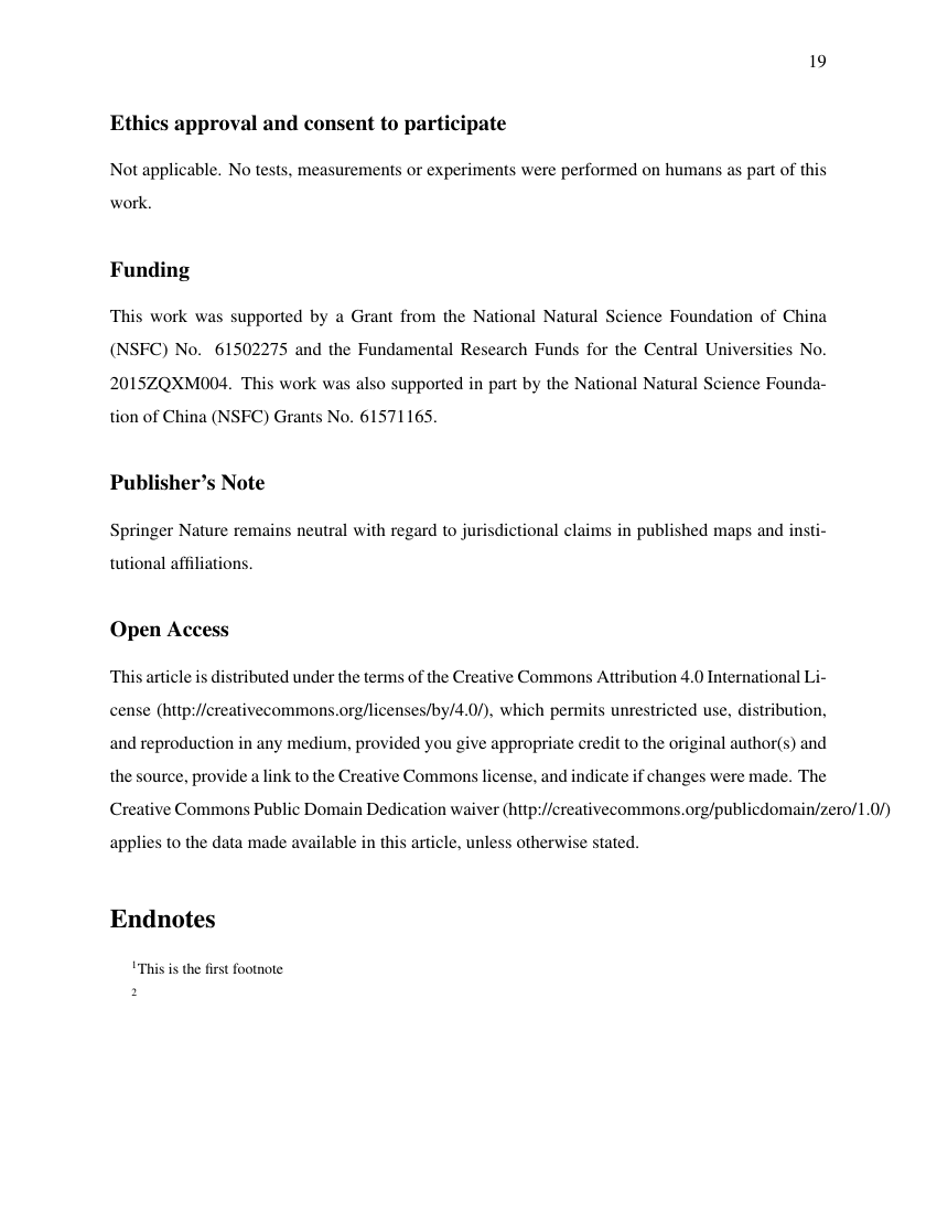 Example of History & Memory format