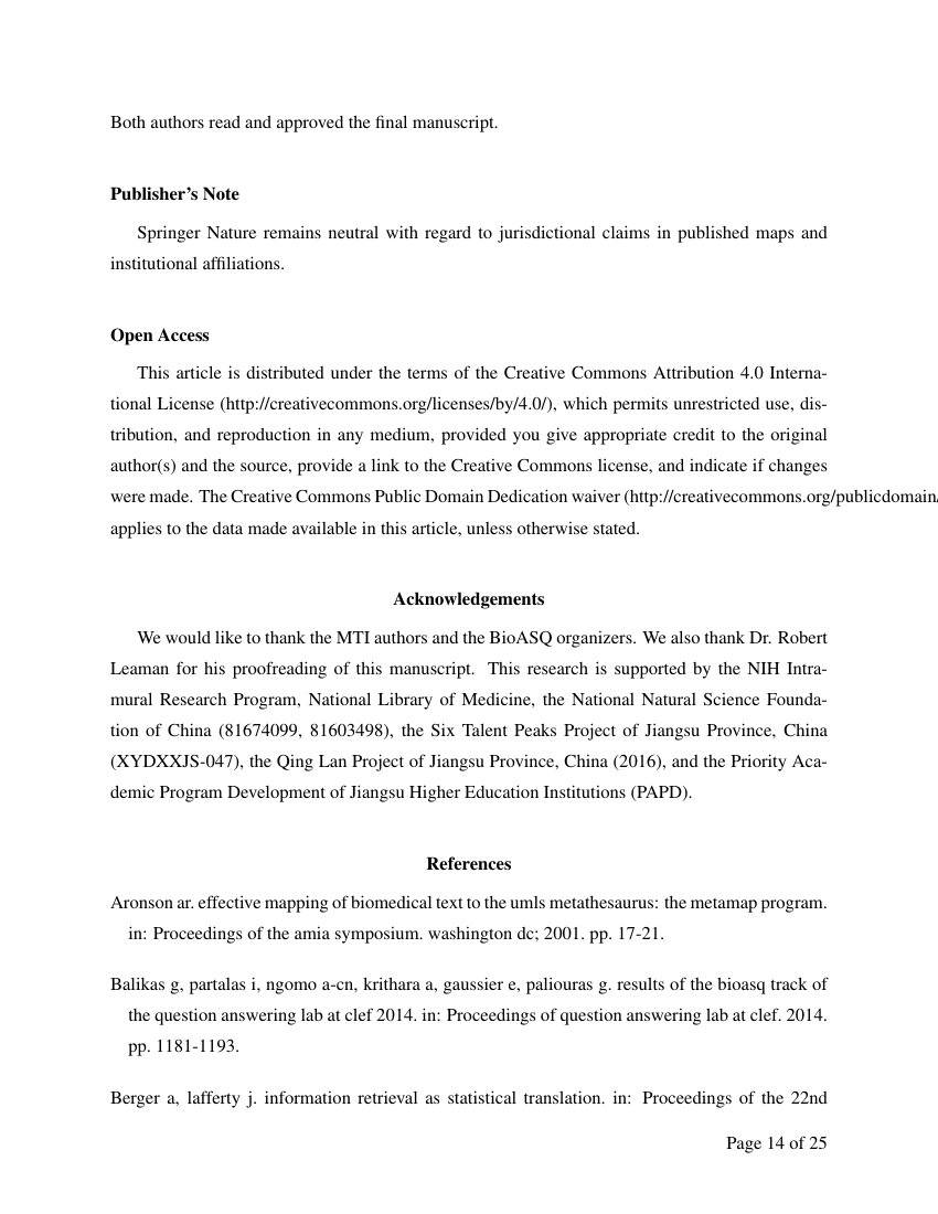 Example of Journal of Emergency Medicine and Intensive Care format