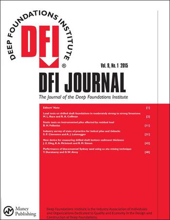 DFI Journal - The Journal of the Deep Foundations Institute template (Taylor and Francis)