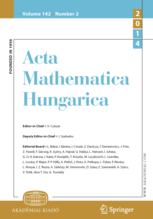 Acta Mathematica Hungarica template (Springer)