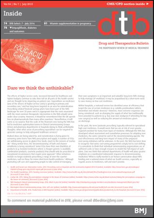 Drug and Therapeutics Bulletin template (BMJ Publishing Group)