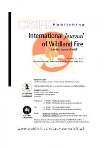 International Journal of Wildland Fire template (CSIRO Publishing)