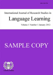 International Journal of Research Studies in Language Learning (IJRSLL) template (Consortia Academia)