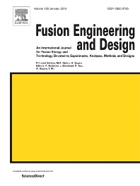 Fusion Engineering and Design template (Elsevier)