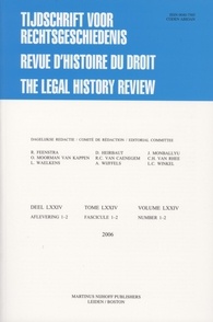 Tijdschrift voor Rechtsgeschiedenis / Revue d'Histoire du Droit / The Legal History Review template (Brill)