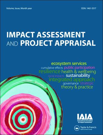 Impact Assessment and Project Appraisal template (Taylor and Francis)